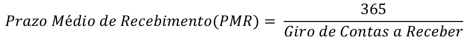 Prazo Médio de Recebimento (PMR) - Fórmula