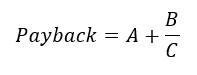 Payback formula irregular