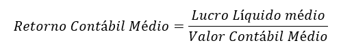 Retorno Contábil Médio Formula específica