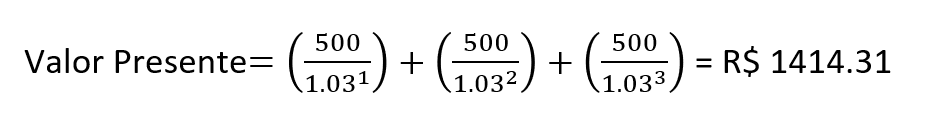 exemplo calculo valor presente